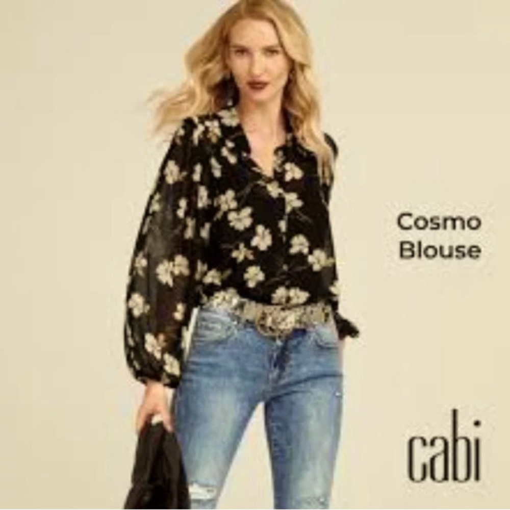 Cabi 4159 Cosmo Blouse Ivory Flower